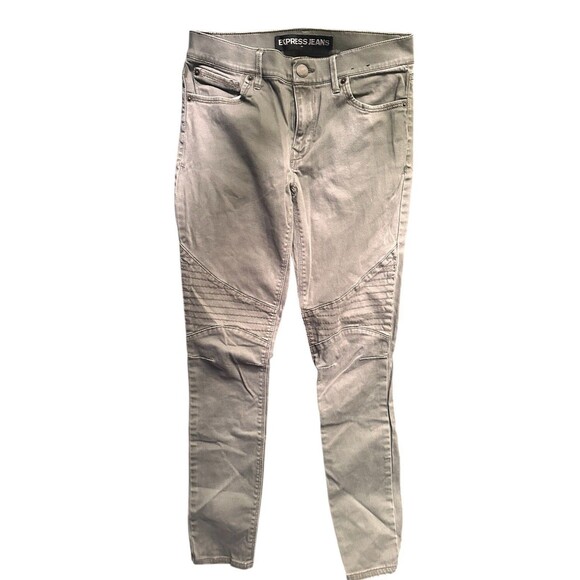 Express Jeans Women’s Green Khaki Legging Pants Size 4 Athleisure Boho - Picture 2 of 8